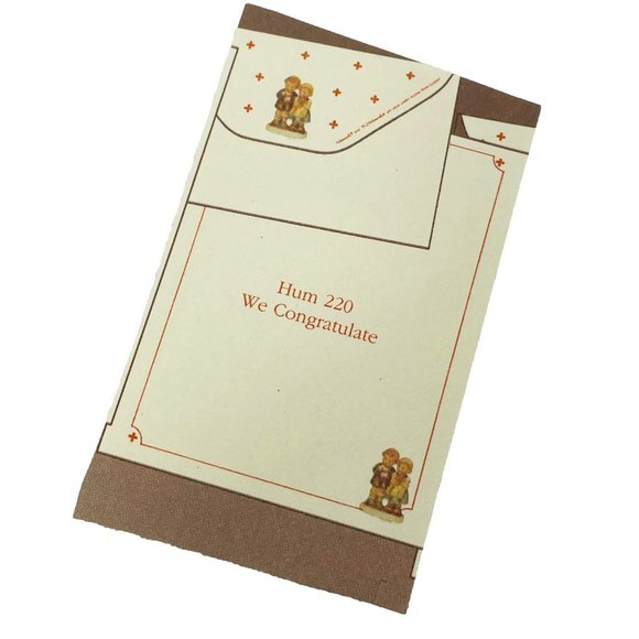 Vintage 1992 Hummel Stationary #220 We Congratulate 3 Sheets & 1 Envelope Unused - Picture 4 of 11